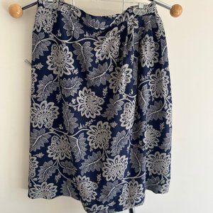 Women's Floral Skirt - Blue - Plus Size 24W